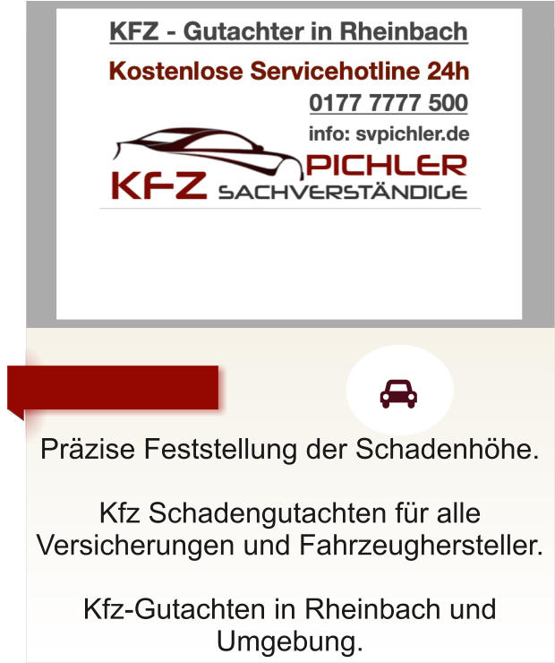 Przise Feststellung der Schadenhhe.  Kfz Schadengutachten fr alle Versicherungen und Fahrzeughersteller.  Kfz-Gutachten in Rheinbach und Umgebung.      